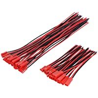 20 Pares Conector de Enchufe de 22 AWG JST Enchufe Macho Hembra 2 Pin Alambre de Cable de Conector para Tiras de Lámpara…